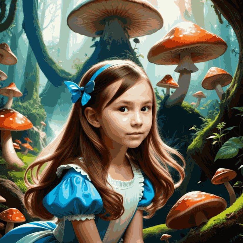 "Mushroom World" Paint by Numbers Kit - 28764c891b267a51a22368b6835d6e4d