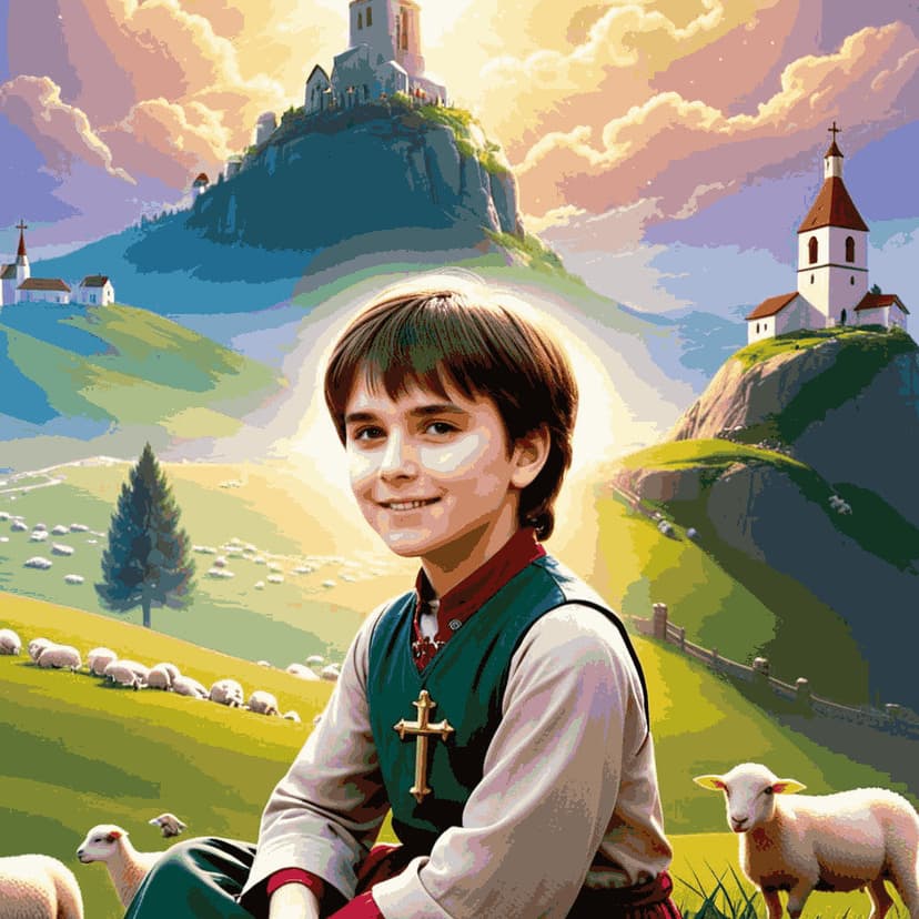 "Shepherd Boy's Alpine Adventure" Paint by Numbers Kit - 2a0bba4a01cfae47b0f59fe0dd9583ec