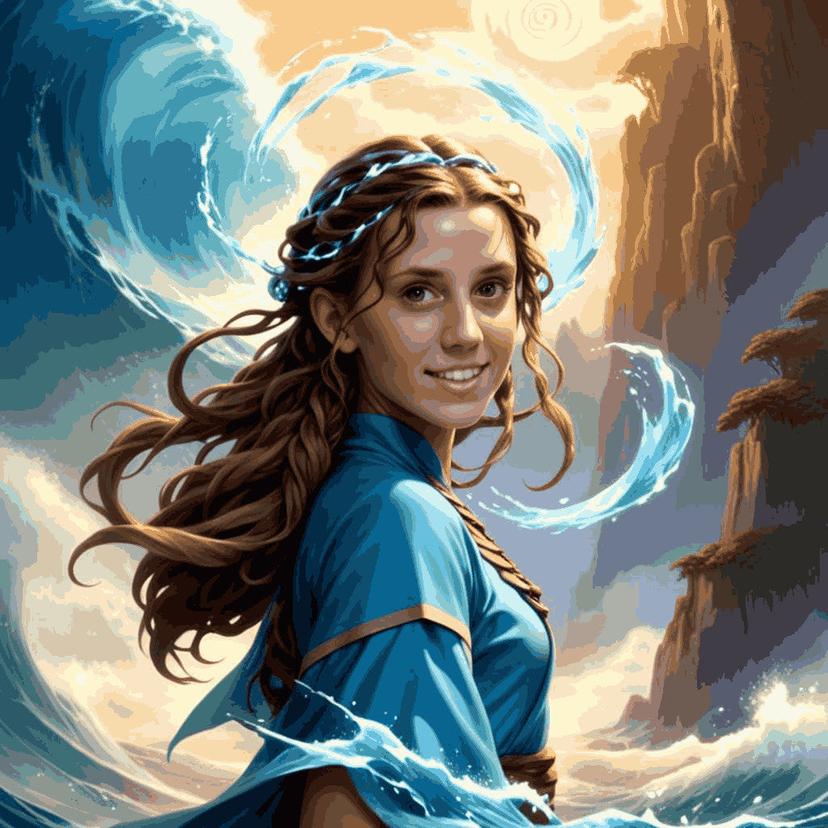 "Water Sorceress" Paint by Numbers Kit - 2afa91cc7ffaa1e652684d8f00692fca