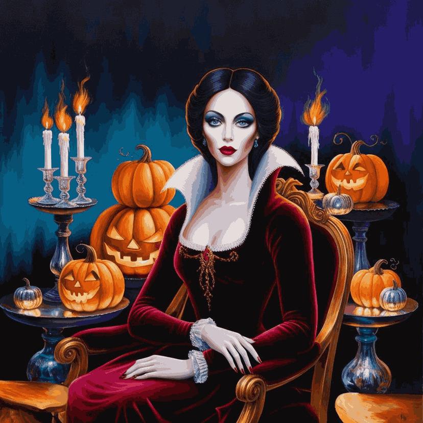 "Halloween Queen" Paint by Numbers Kit - 3ac7073d0208ee1623759c65e615d59c