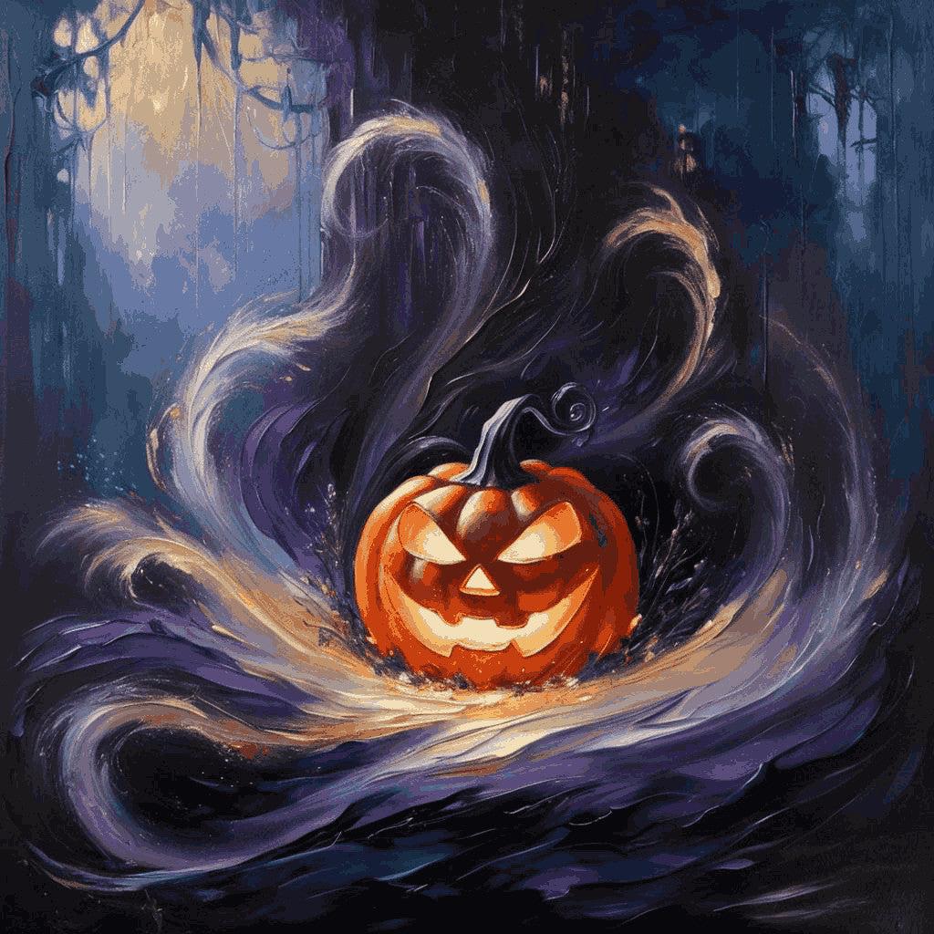 "Spooky Halloween Pumpkin" Paint by Numbers Kit - 43cb1e2a9de11f0d0789fd96146cfcec