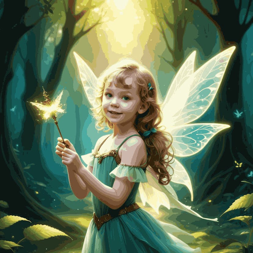 "Enchanted Forest Fairy" Paint by Numbers Kit - 47e27fd55d6e0444093e4aaf1cce160a