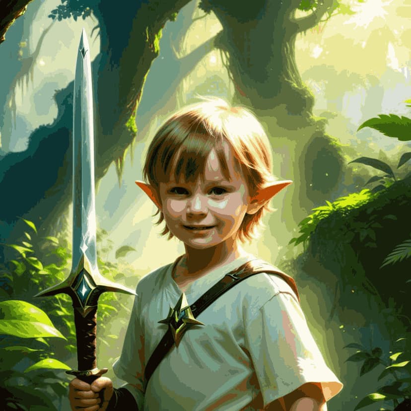 "Elven Child Warrior" Paint by Numbers Kit - 5bbf206d46f7fc17af48d38e9a5d5ff0