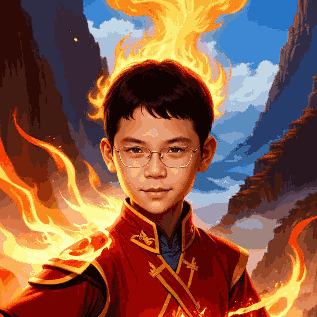 "Fire Wizard" Paint by Numbers Kit - 685aae7a6b4fc7a73174f00e4f103b09