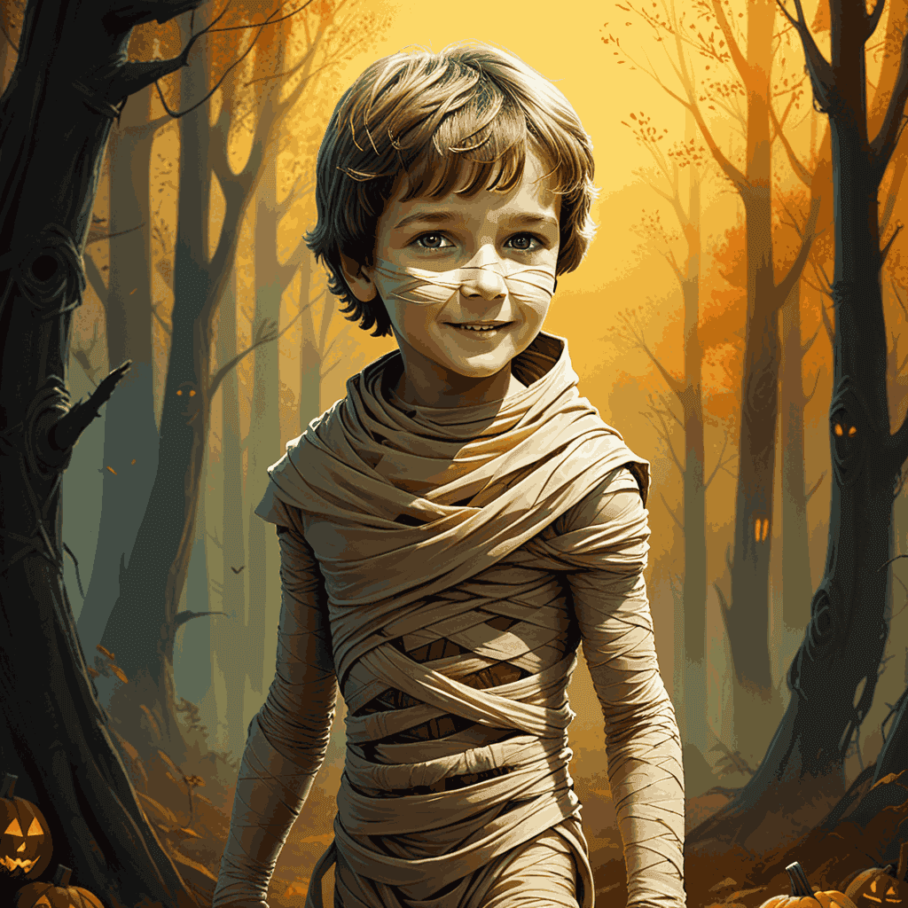 "Mummy Child in Autumn Forest" Paint by Numbers Kit - 697eb77233813db02423d460d272e132