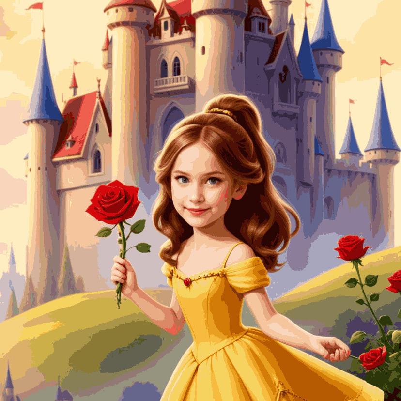 "Princess in Yellow Gown" Paint by Numbers Kit - 6df297e7b3bc0024ce6aae921c831558