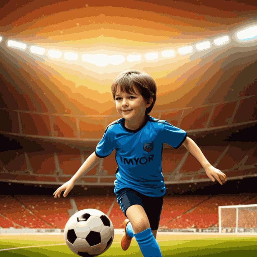 "Young Soccer Star" Paint by Numbers Kit - 95c06991dfbd61e34d66d213afe36e7f