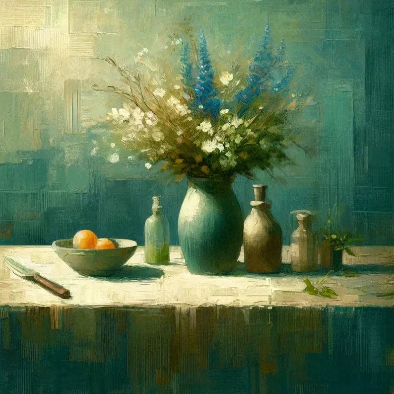 "Still Life Tranquility" Paint by Numbers Kit - DALL_E_2024-04-12_10.26.43_-_Create_an_image_of_a_modest_yet_aesthetically_pleasing_painting_on_a_standard-sized_canvas._The_painting_depicts_a_basic_still_life_or_a_simple_lands_57e5_72a32b91-ca8b-4afe-a060-10783456ed9c