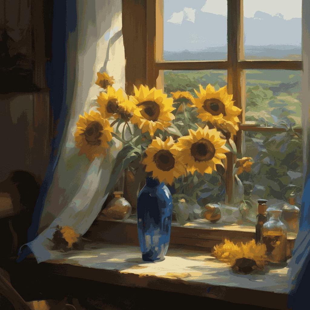 "Sunlit Blooms" Paint by Numbers Kit - Default_Acrylic_painting_of_A_beautiful_painting_with_a_still_0-quantized_08c8d731-d5b0-4471-afbd-ffd055e6f50a