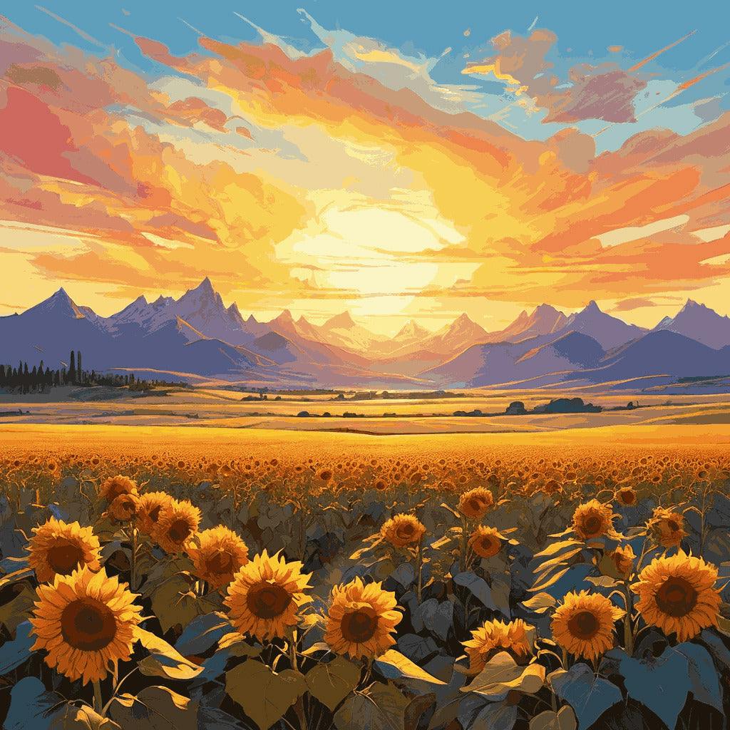 "Sunflower Serenity" Paint by Numbers Kit - Default_Acrylic_painting_of_A_beautiful_painting_with_a_vast_f_0-quantized_49373d3d-6d78-4aa0-995a-a54a38da5aaf