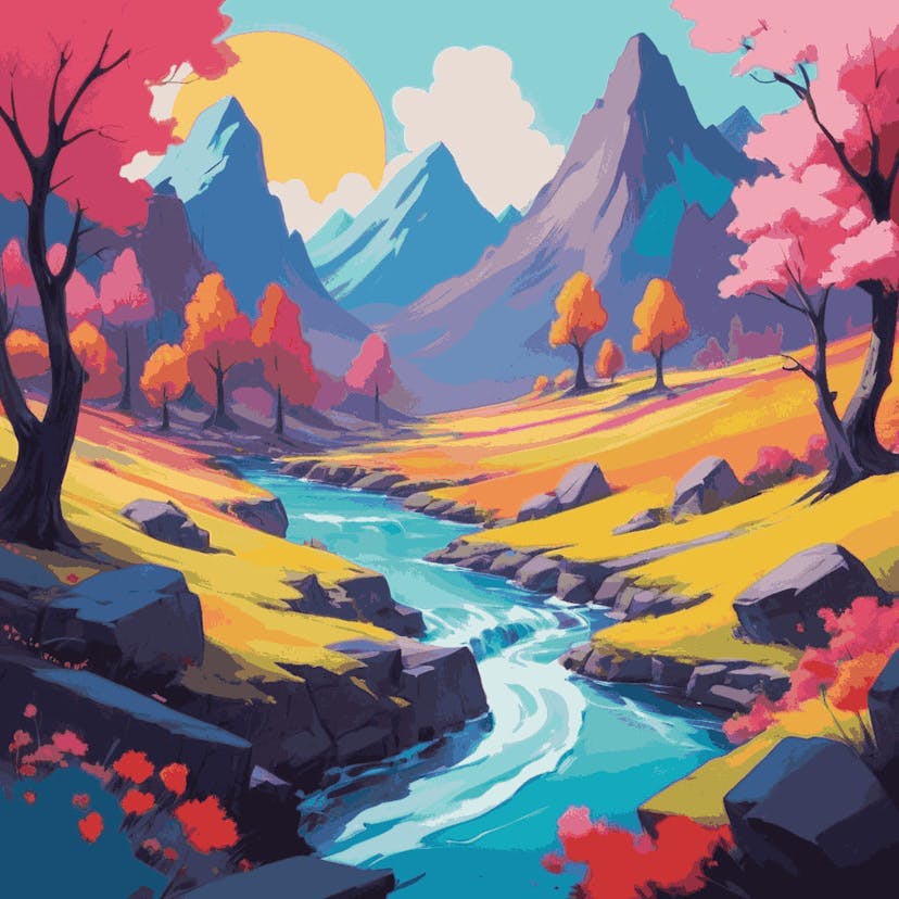 "Autumn Valley" Paint by Numbers Kit - Default_Acrylic_painting_of_A_beautiful_paintinghighly_detaile_0_1_-quantized_834b4a05-d893-41c4-906a-a1d85bc9acb6