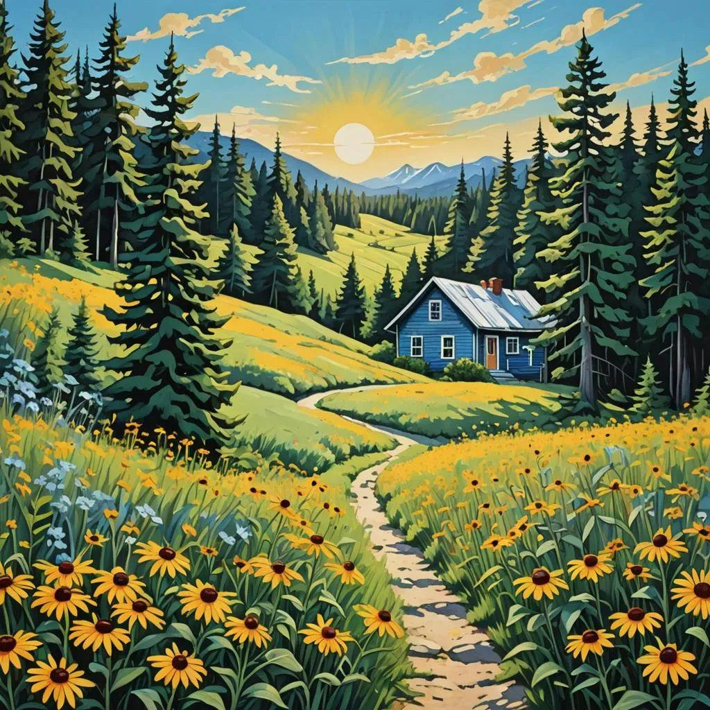 "Sunset Meadow Retreat" Paint by Numbers Kit - a2nGW8UZSzUCzIs3Ia8k--1--wjdap_e2c700ea-ff6c-4ab6-8287-b7e7a7372da7