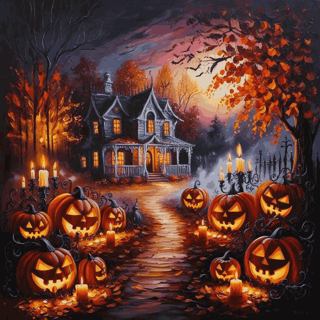 "Halloween Night" Paint by Numbers Kit - bda70146d92f6a77b19761a5feb2c0a9