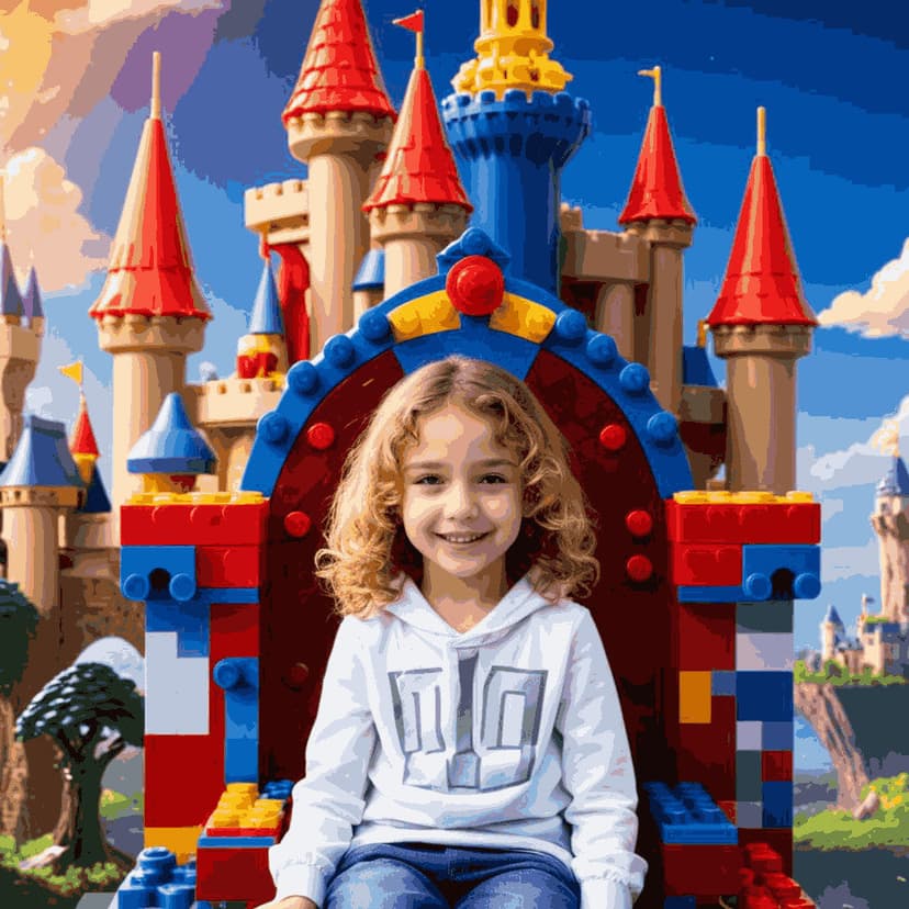 "Bricks Castle Adventure" Paint by Numbers Kit - c25c2c427c01a5e1c43896aaa76ad917