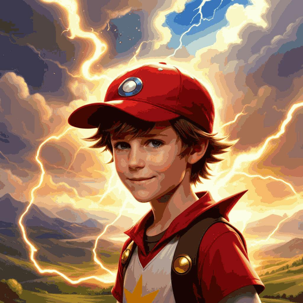 "Lightning Boy Adventure" Paint by Numbers Kit - ca650ffbe7a9fa2279ba8a3cad9c2fc1