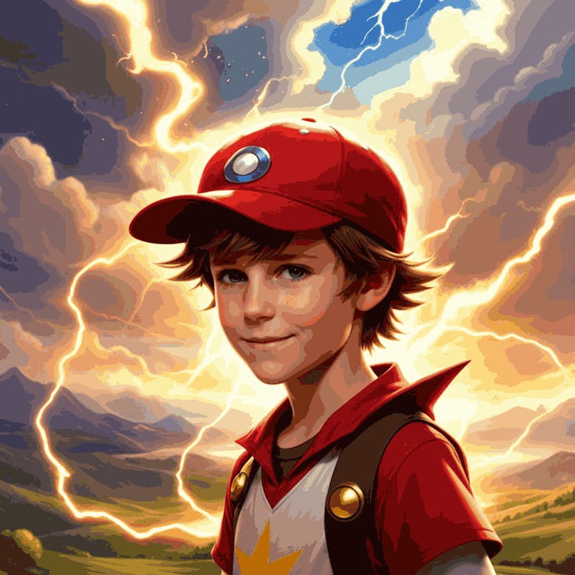 "Lightning Boy Adventure" Paint by Numbers Kit - ca650ffbe7a9fa2279ba8a3cad9c2fc1