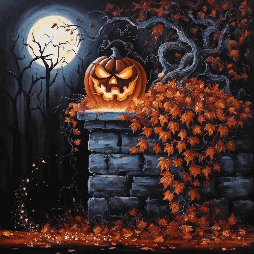 "Spooky Halloween Moment" Paint by Numbers Kit - e4512359fa3bb3587f04fec826c52188