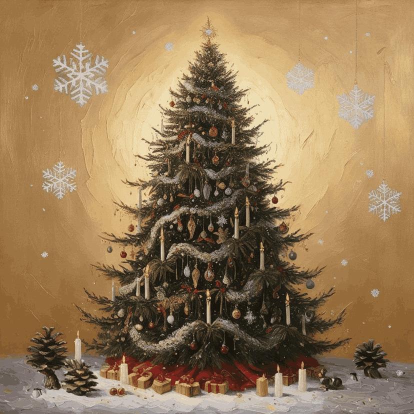 "Classic Christmas Tree" Paint by Numbers Kit - ef422ed0b81ac6b30c8e146334093f68