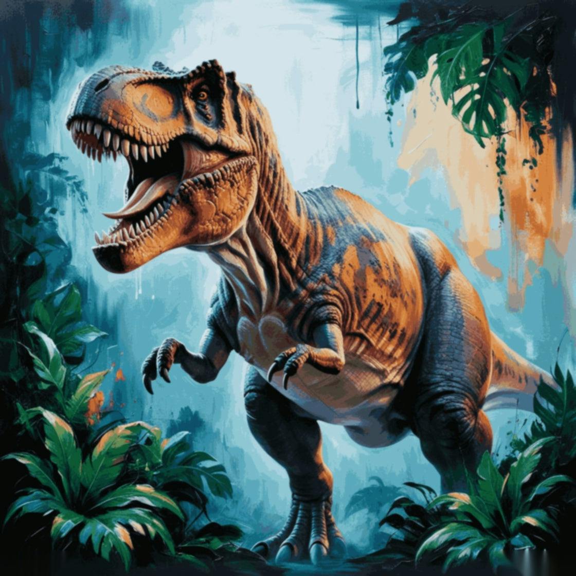 「威厳のある恐竜」塗り絵キット - inpainted_default_vibrant_dinosaur_painting_on_canvas_capturing_the_maje_0-quantized_d4ac1f27-712b-4cd6-a072-ce4e662c58aa