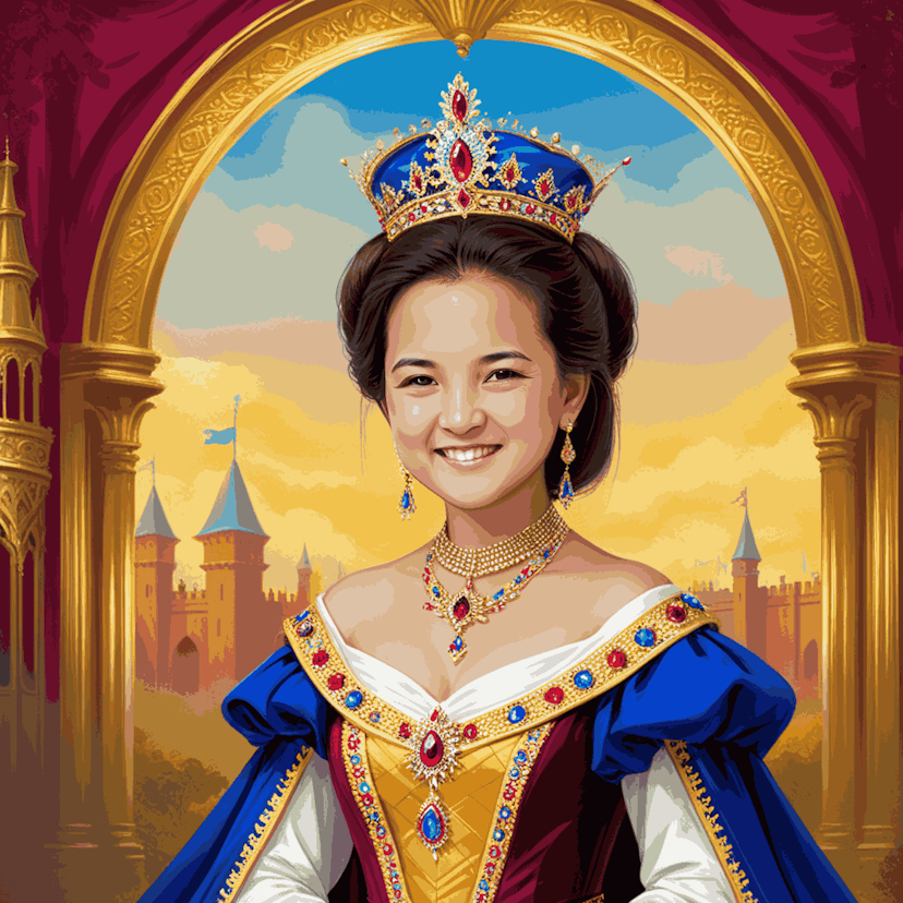 "Royale Queen" Paint by Numbers Kit - replicate-prediction-tzh7zq3bud47ubkoejylu2uahm-quantized_c20eed42-edf7-4364-862d-b2fde58730da