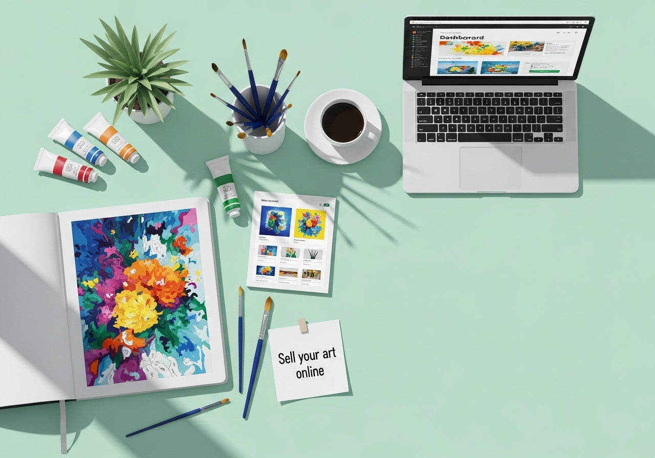 Artist working