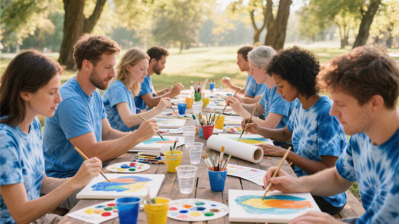 Group painting activity